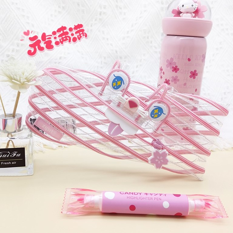 ZIPIT Stationery Pen Bag Creative Personality Cute Lipstick Makeup Bag Small Red Book Co-Style Student Pencil Case