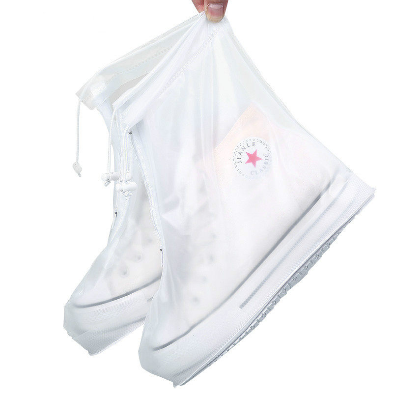 Travel portable waterproof transparent shoe cover outdoor travel men and women non-slip thick wear-resistant bottom rainy rain boots