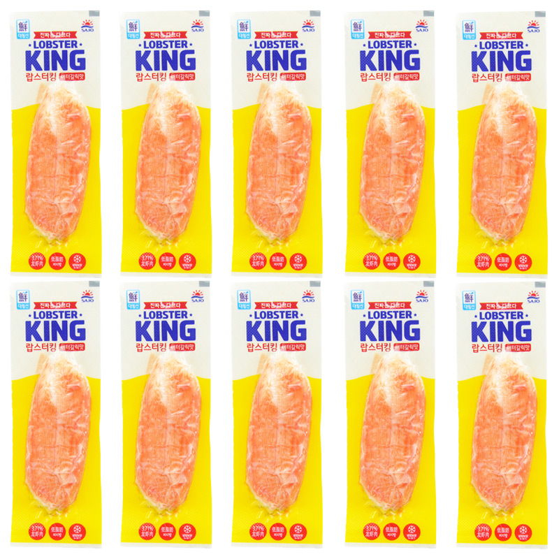 Si Trabec Lobster Simulation Crab Meat Butter Garlic Flavor 70g *10 Bags Korean Imported Crab Meat Stick Willow