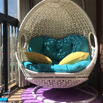 Home Hanging Basket Hanging Chair Double Room Living-room Adult Vine Chair Rocking Chair Cradle Balcony Double Hammock Bed Net Red Bird Nest