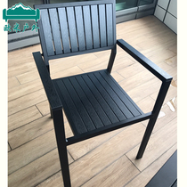 Outdoor Anticorrosive Wood Chair Plastic Wood Patio Balcony Chair Terrace Garden Terrace Garden Villa Modern Minima Cafe Casual Dining Chair