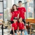 Áo thun nữ tay ngắn nữ mặc mùa hè 2018 mới lên sóng toàn nhà ba áo thể thao mẹ và con Trang phục dành cho cha mẹ và con