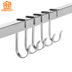 Kệ lưu trữ nhà bếp bằng thép không gỉ 304 đa chức năng hoạt động móc miếng lưu trữ nhà bếp thiết bị lưu trữ thiết bị nhỏ - Phòng bếp chảo vuông Phòng bếp