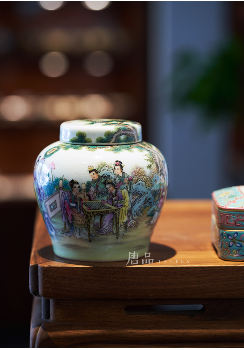 Pastel characters caddy fixings hand draw a dream of red mansions twelve gold hair pin day word can meditate on the collection of jingdezhen ceramic furnishing articles