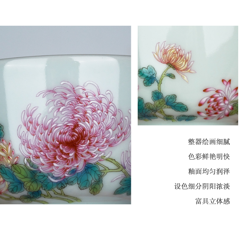 Pastel by tea cups of jingdezhen ceramic cup personal Lord single hand - made flowers kung fu tea pu 'er tea cup