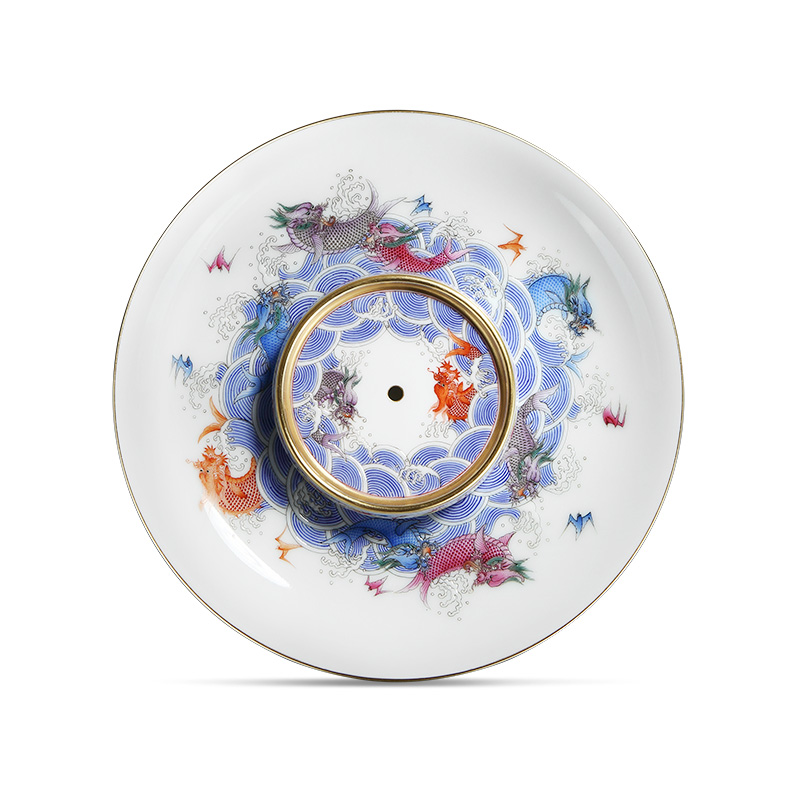 Colored enamel pot bearing benevolent therefore sea grain dry mercifully jingdezhen ceramic dragon keep the teapot Taiwan antique pot