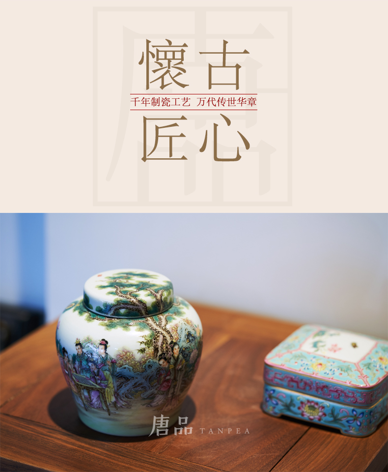 Pastel characters caddy fixings hand draw a dream of red mansions twelve gold hair pin day word can meditate on the collection of jingdezhen ceramic furnishing articles