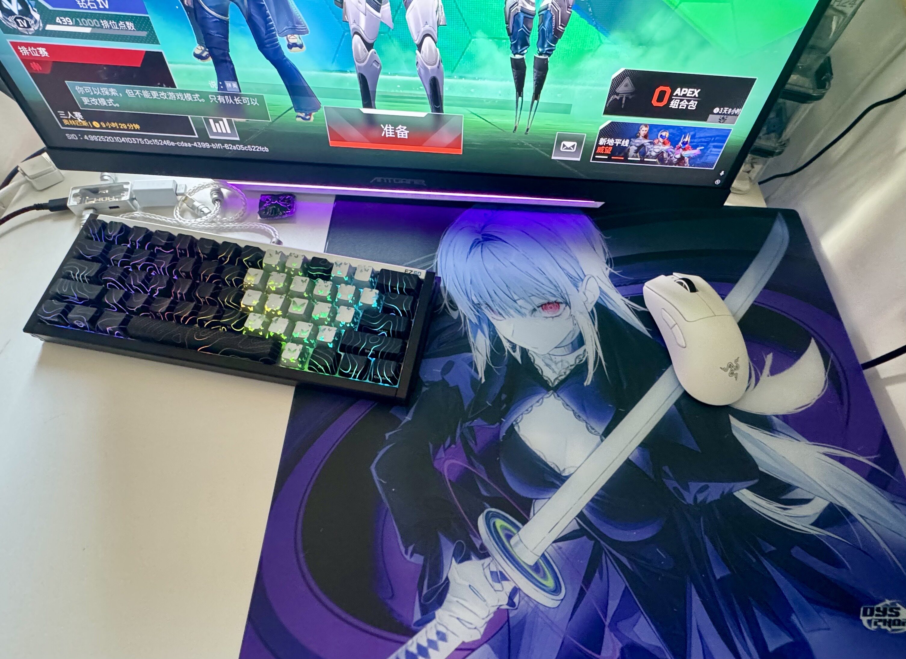 知郁DYSPHORIA MAKI真希2mm润滑涂层玻璃鼠标垫APEX OW洲瓦长TTK-淘宝网