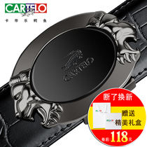 Carcodile Crocodile Belt Man Young Man Automatic Buckle Genuine Leather Business Belt Mens Pure Bull Leather Pants With Tide