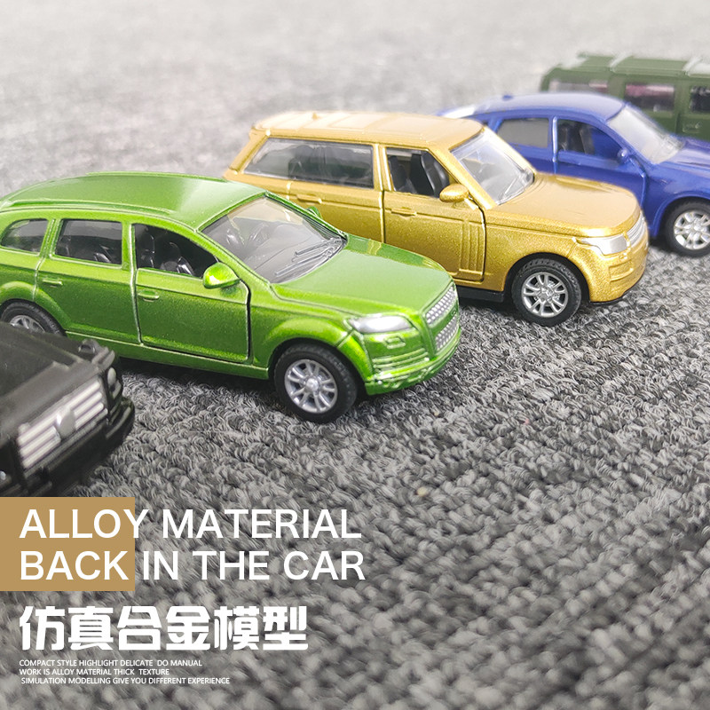 Alloy car model set simulation mini pocket children's toy car metal pull back door car model ornaments