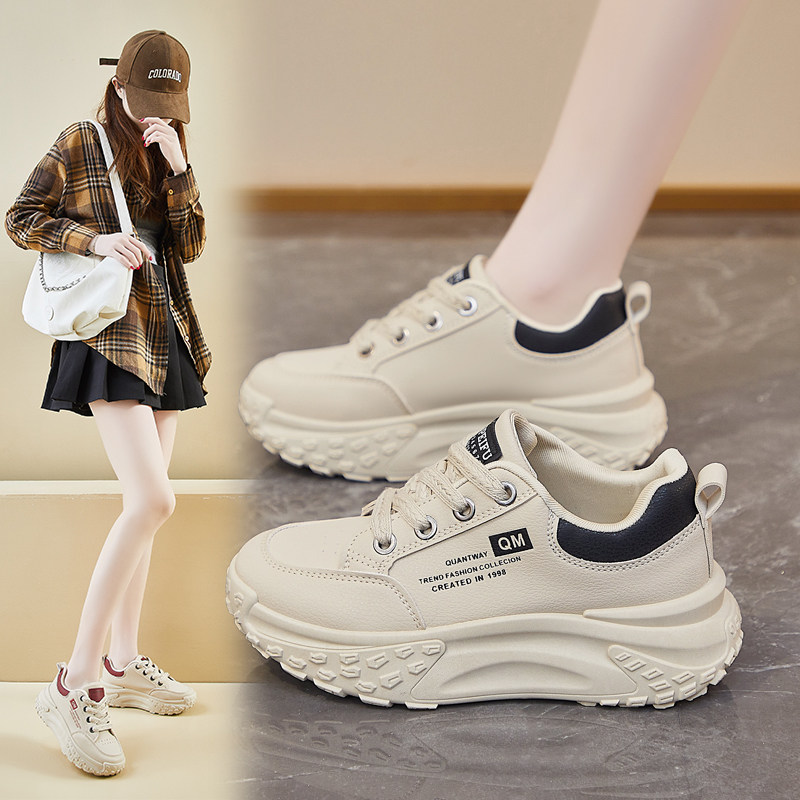 2025 Autumn New Dad Shoes Women's Versatile Shock-Absorbing Sneakers Casual Shoes Spring and Autumn Thick-Soled Women's Shoes ins Trend