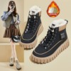 2025 New Winter Casual Women's Shoes High-Top Student Versatile Sports Snow Short Boots Thick-Soled Non-Slip Fleece-Lined Cotton Shoes