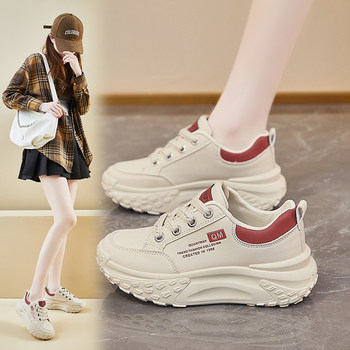 2025 Autumn New Dad Shoes Women's Versatile Shock-Absorbing Sneakers Casual Shoes Spring and Autumn Thick-Soled Women's Shoes ins Trend