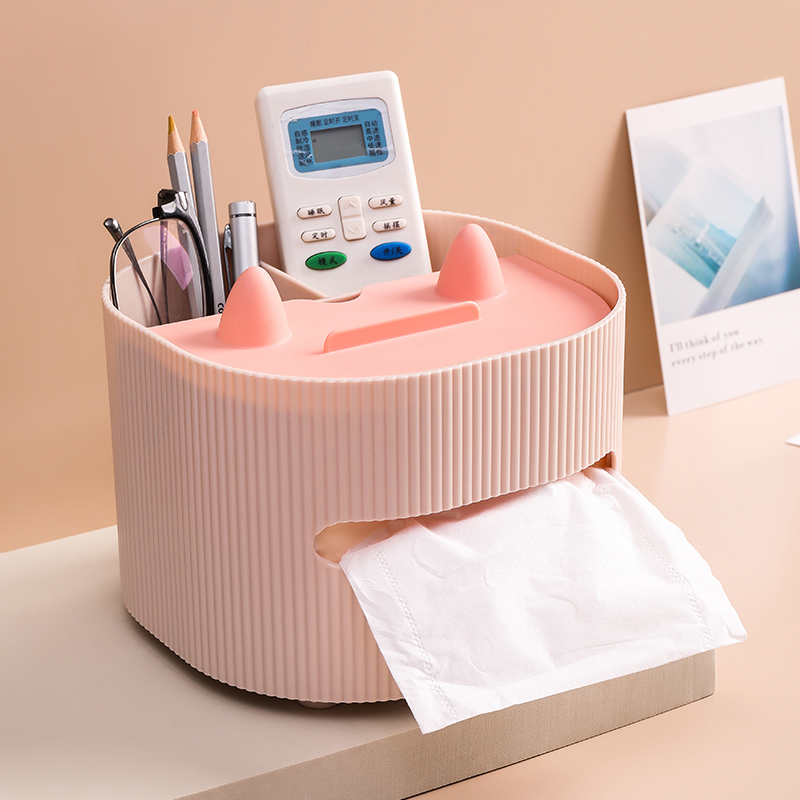 Toilet Paper Box Home Drawing Room Tea Table Dining Room Creative Cute Minima Cartoon Multifunction Remote Control Containing Paper Towel Box