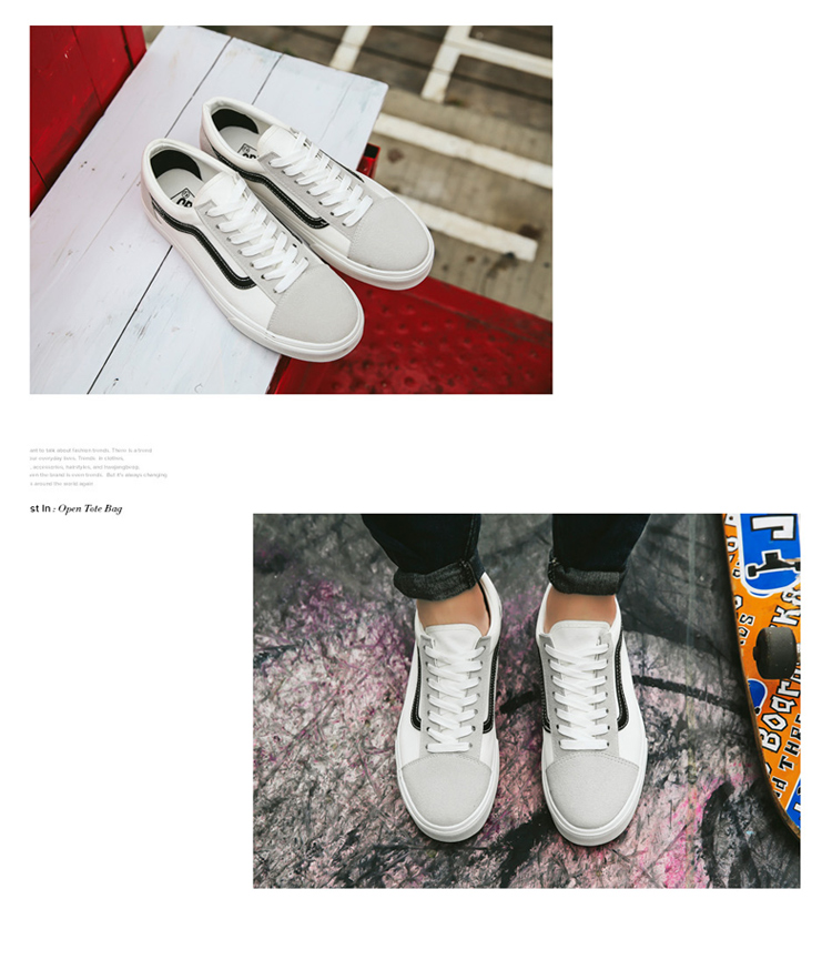 Mùa thu phiên bản Hàn Quốc của xu hướng giày thể thao nam mùa hè dành cho giới trẻ - Plimsolls giày thể thao trắng