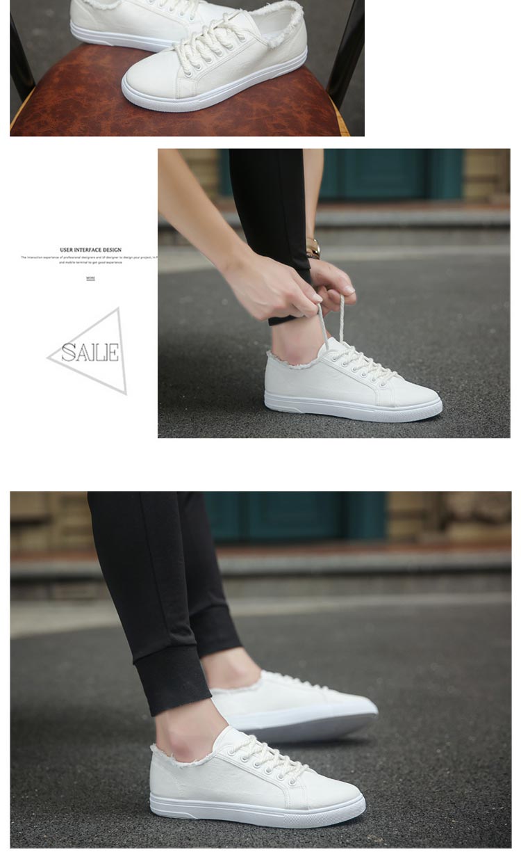 2018 mới mùa hè của nam giới giày Hàn Quốc phiên bản của giày skate thoáng khí Joker giày vải của nam giới thường giày nhỏ màu trắng giày giày lười thể thao nam