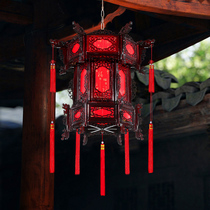 Palace lantern Lantern antique Chinese style walking lantern solid wood sheepskin flower lantern chandelier Chinese style hanging festival supplies