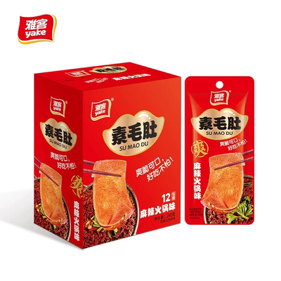 雅客素毛肚爽脆魔芋零食麻酱素毛肚解馋零食卤味素食香辣麻辣零食