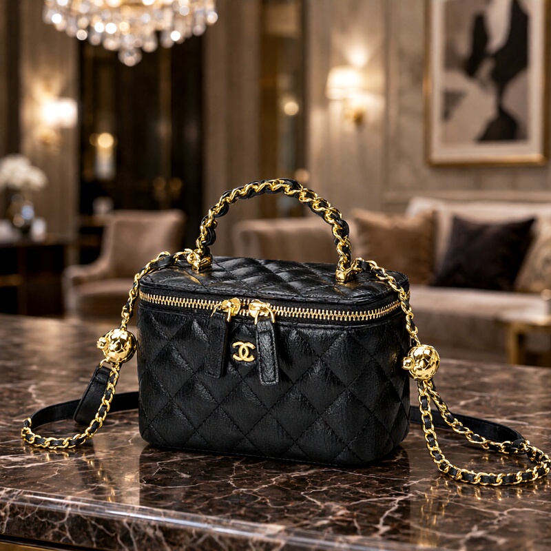 Hong Kong Direct Mail Chanel-Style Luxury Genuine Leather Box Bag High-End Replica Lunchbox Bag Girlfriend Gift Hong Kong Direct Mail Chanel-Style Luxury Genuine Leather Box Bag High-End Replica Lunchbox Bag Girlfriend Gift