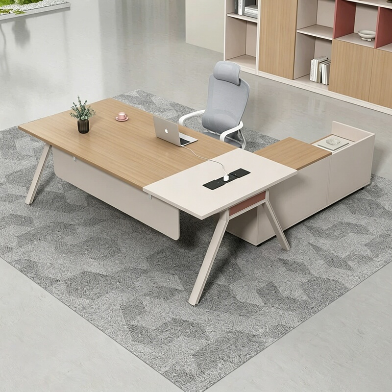 Single Boss Desk, Simple and Modern Executive Desk, Manager Office Desk, High-End Office Desk and Chair Combination Single Boss Desk, Simple and Modern Executive Desk, Manager Office Desk, High-End Office Desk and Chair Combination