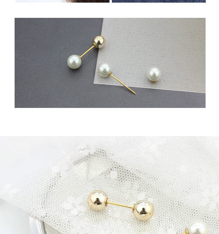 Đôi ngọc trai từ pin cổ áo trâm cài áo len nữ corsage áo len nhỏ pin Hàn Quốc hoang dã khăn choàng khóa phụ kiện hoa cài áo