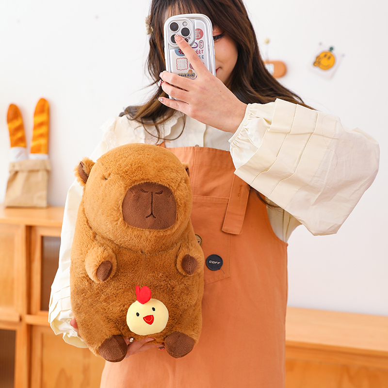 Chicken-Style Capybara Plush Toy Doll, Capybara Stuffed Animal, Pillow, Birthday Gift for Boys and Girls Chicken-Style Capybara Plush Toy Doll, Capybara Stuffed Animal, Pillow, Birthday Gift for Boys and Girls