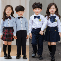 Kindergarten garden uniform British College style school uniform Spring and autumn new long-sleeved shirt suit Primary school class uniform performance suit
