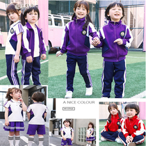 British College style school uniform Primary school spring and autumn clothes 2019 new sports suit Childrens class clothes Kindergarten garden clothes