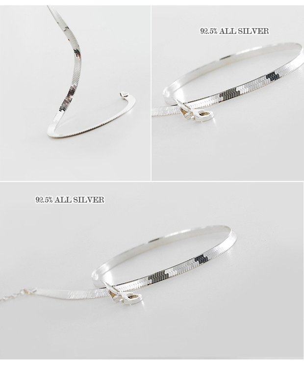 Đơn giản chuỗi xương rắn hoang dã đơn giản 925 sterling bạc vòng chân nữ Nhật Bản trang sức cá tính Hàn Quốc Sinh viên Hàn Quốc không gây dị ứng - Vòng chân lắc chân nữ titan