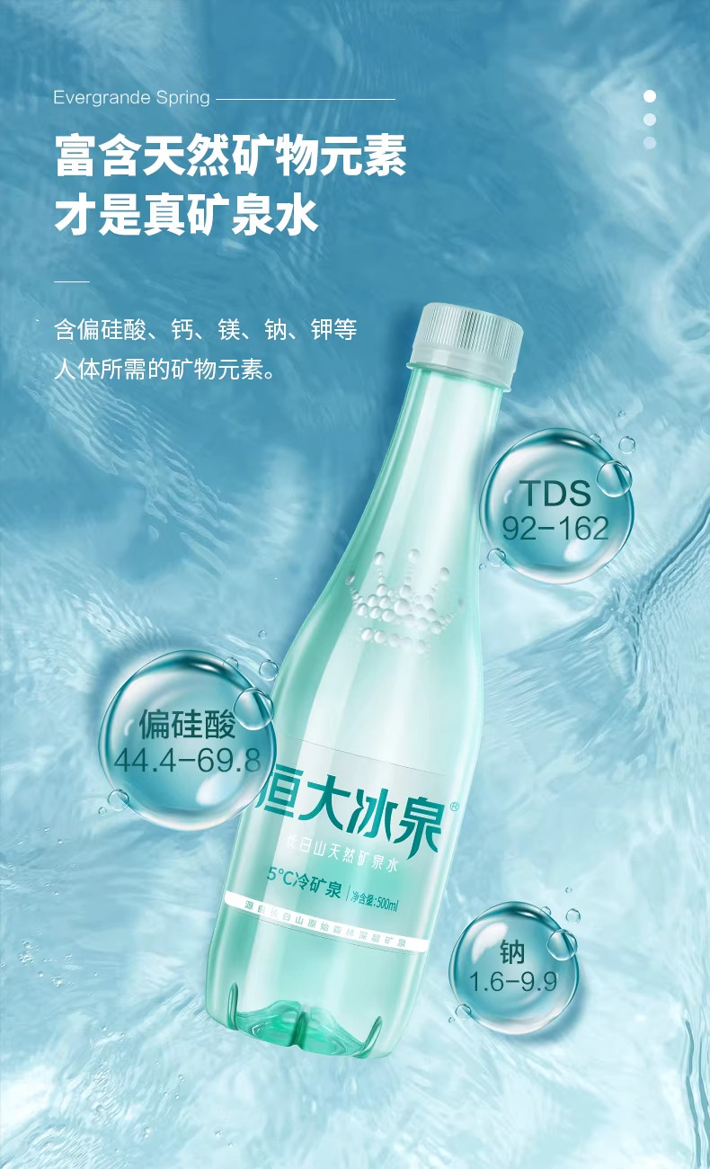 安享好物 安享S级饮用水-恒大冰泉低钠矿泉水 国标 