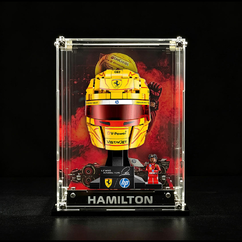 Suitable for Lego 43022 Ferrari F1 Team Hamilton Helmet Building Blocks Dustproof Storage Box Display Box Suitable for Lego 43022 Ferrari F1 Team Hamilton Helmet Building Blocks Dustproof Storage Box Display Box