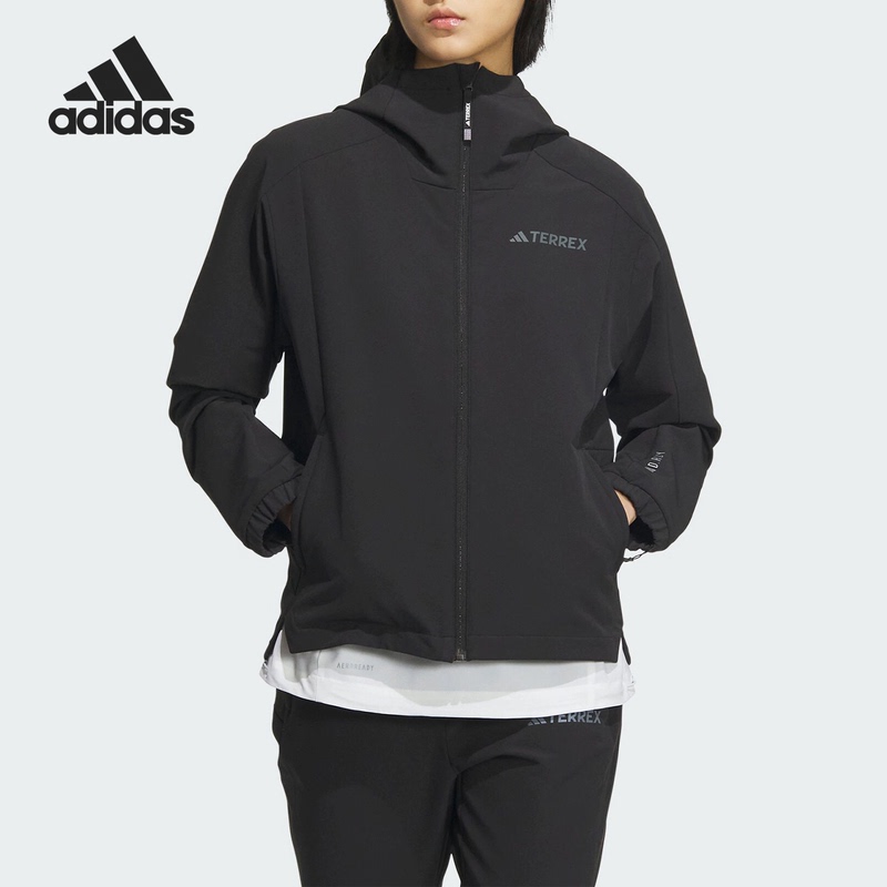 2025 Spring Authentic Adidas Women's Casual Sports Outdoor Softshell Windproof Jacket Is0304 Iw2789