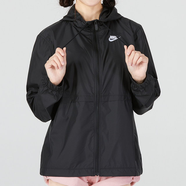 Autumn 2023 Authentic Nike Sports Jacket Casual Women's Windproof Hooded Jacket DM6180-010-113