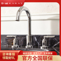 Köhlers Carli bathroom bath room cabinet hot and cold double handle triple hole face basin washbasin faucet full copper 10942T
