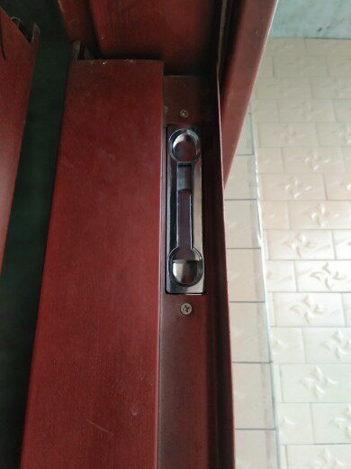 Security door heaven and earth dark bolt lock fireproof door double switch gate invisible stainless steel middle control bolt primary-secondary door