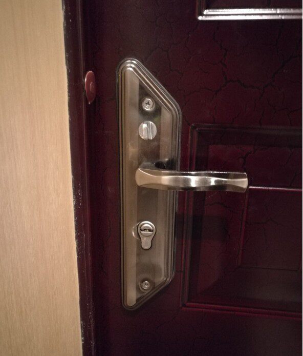 Old-fashioned anti-theft door handle Manshen 14 type 11 gear room door handle Panpan anti-theft door solid thickened accessories