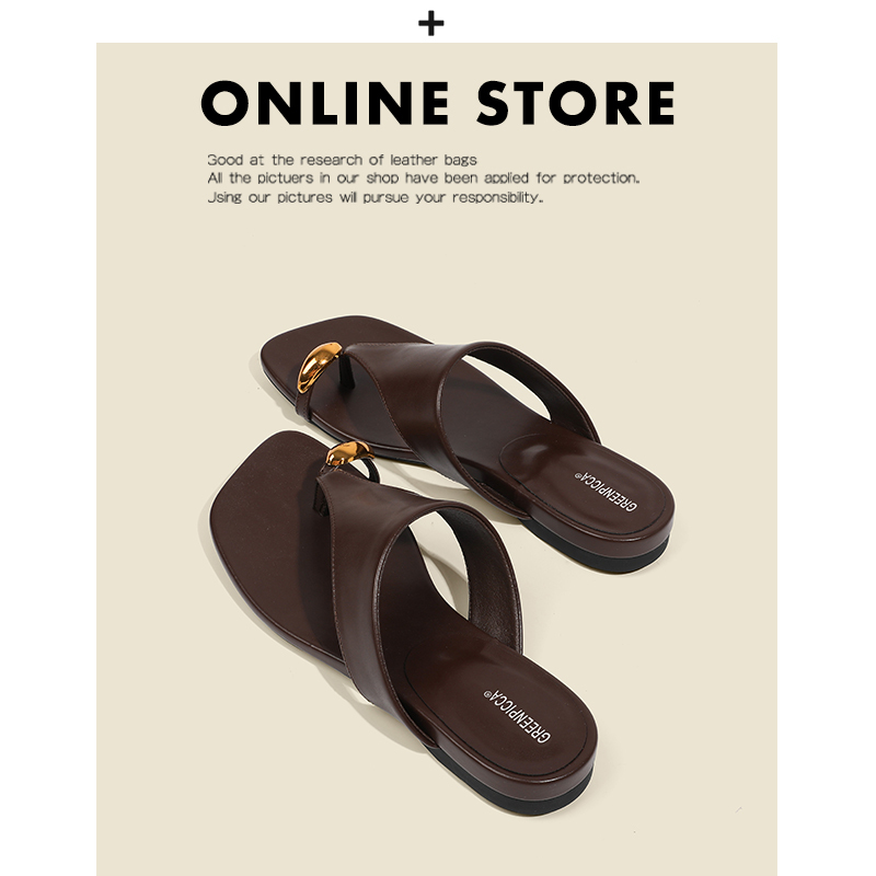 Sheepskin Version ~ French-Style Thong-Toe Square-Toe Flip-Flops for Women, Versatile with Skirts, Flat Open-Toe Sandals for Summer Wear Sheepskin Version ~ French-Style Thong-Toe Square-Toe Flip-Flops for Women, Versatile with Skirts, Flat Open-Toe Sandals for Summer Wear