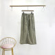 SELF retro Hong Kong style lace-up high-waisted mid-length skirt 2025 autumn new slim thin material workwear skirt 9618