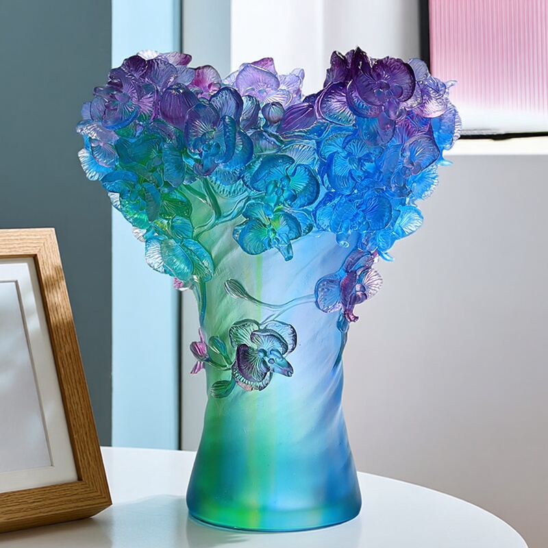 Glass Vase, Fruit Plate, Ornament Set, Phalaenopsis Orchid, Crystal Crafts, Living Room Flower Arrangement Decoration, Soft Decoration with a High-End Feel Glass Vase, Fruit Plate, Ornament Set, Phalaenopsis Orchid, Crystal Crafts, Living Room Flower Arrangement Decoration, Soft Decoration with a High-End Feel