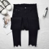 Xuân 2018 mới eo cao cộng với quần jeans nhung nữ phiên bản Hàn Quốc cỡ lớn đã mỏng và bó sát 9 điểm nhỏ chân bút chì