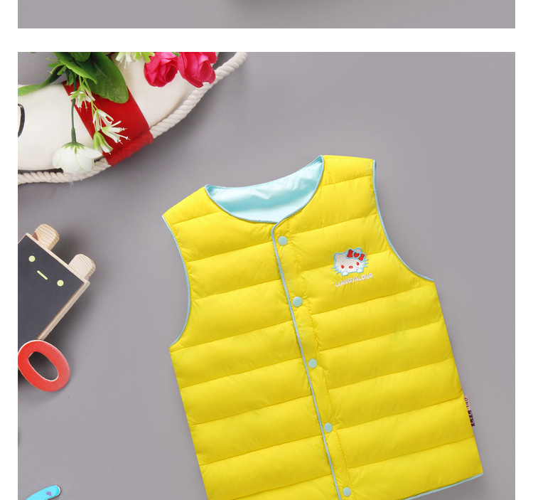 Quần áo trẻ em mới mùa thu và mùa đông trẻ em xuống áo bông bé trai và bé gái vest vai bé mặc vest shop ao khoac tre em dep