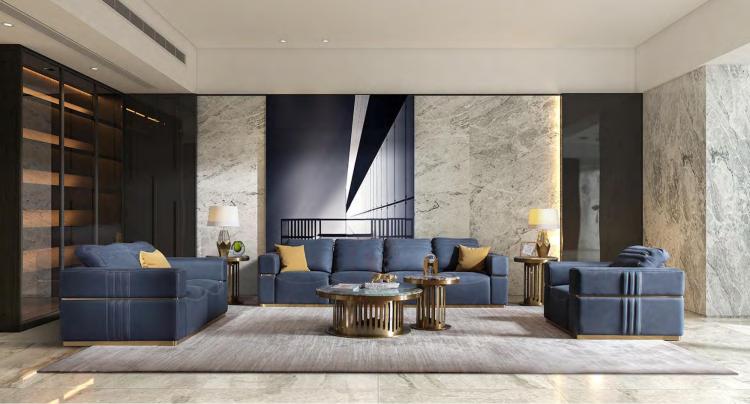 Alrenster Furniture Original Factory Modern Luxury Light Leather Living Room