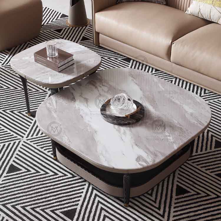 Münchengweden brand furniture MV Fancy Light Lavish Tea Table TV Cabinet Combo several marble round a few corners a few-Taobao