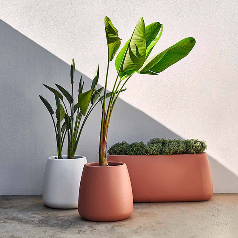 FRP floor-landing combination flower mall hall hallway Flower mantle outdoor villa large flower pot