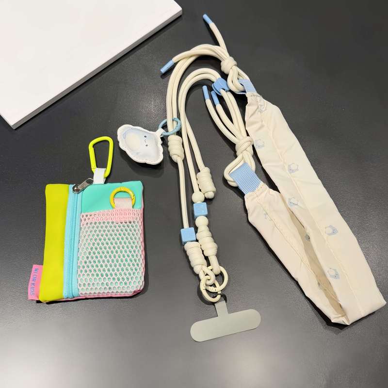 Zhao Lusi Style Crossbody Phone Lanyard with Wide Shoulder Strap, Padded Cotton Long Strap with Storage Bag, Adjustable for Outdoor Travel Zhao Lusi Style Crossbody Phone Lanyard with Wide Shoulder Strap, Padded Cotton Long Strap with Storage Bag, Adjustable for Outdoor Travel