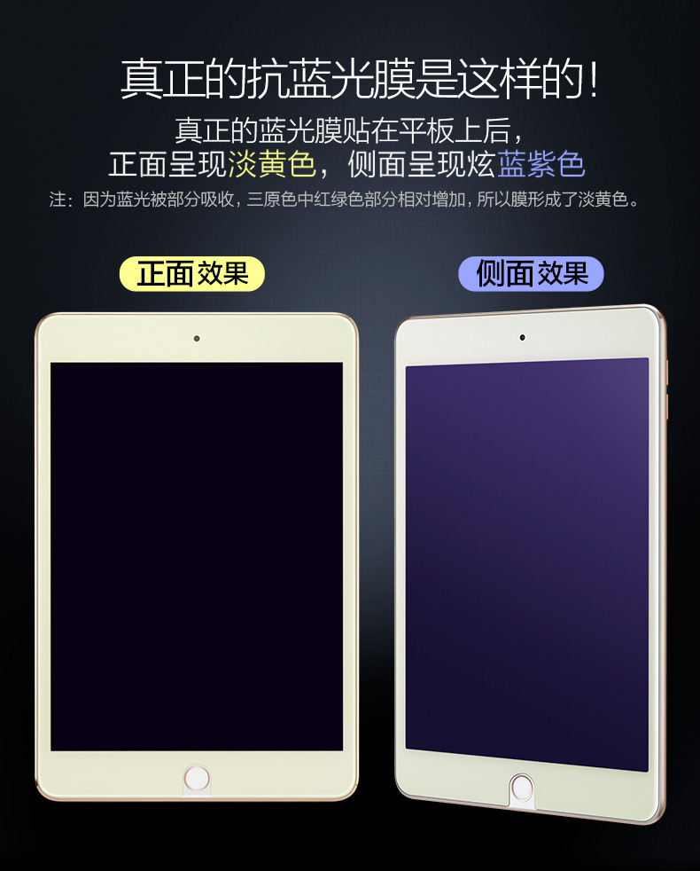 Tỷ lệ màu 2019 mới iPad Pro10.5 phim cường độ 9,7 inch 12,9 chống xanh mini5 Máy tính bảng Apple phiên bản mới Air3 chống ngón tay HD phim 7.9 inch - Phụ kiện máy tính bảng ốp lưng ipad gen 8