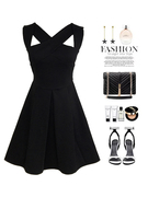 . Sexy chiếc váy của phụ nữ 2020 mới thấy mùa xuân váy mỏng Hepburn gió nhỏ váy đen váy váy váy
