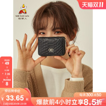 Scarecrow wallet womens short thin 2022 new small fresh change Korean version large-capacity leather wallet card holder