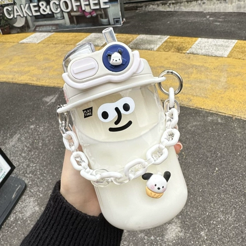 Высококачественный летний портативный пластиковый стакан со стаканом, коллекция 2023, защита при падении