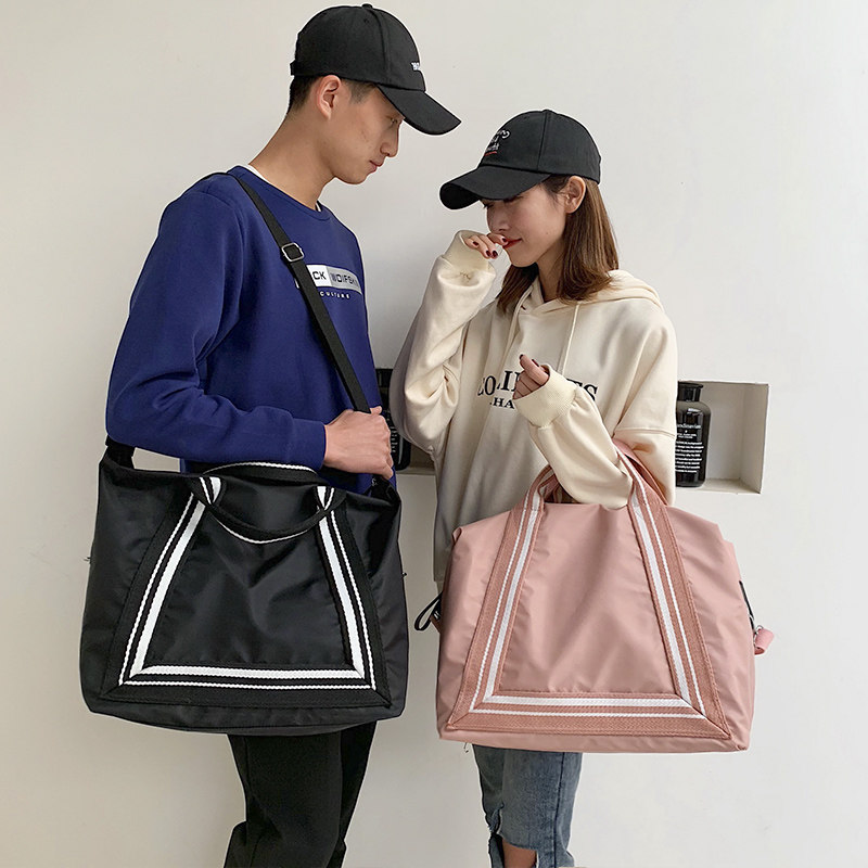 Travel bag women's portable Korean version of the short-distance large-capacity travel luggage bag men's lightweight simple Oxford cloth fitness bag